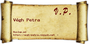 Végh Petra névjegykártya