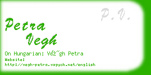 petra vegh business card